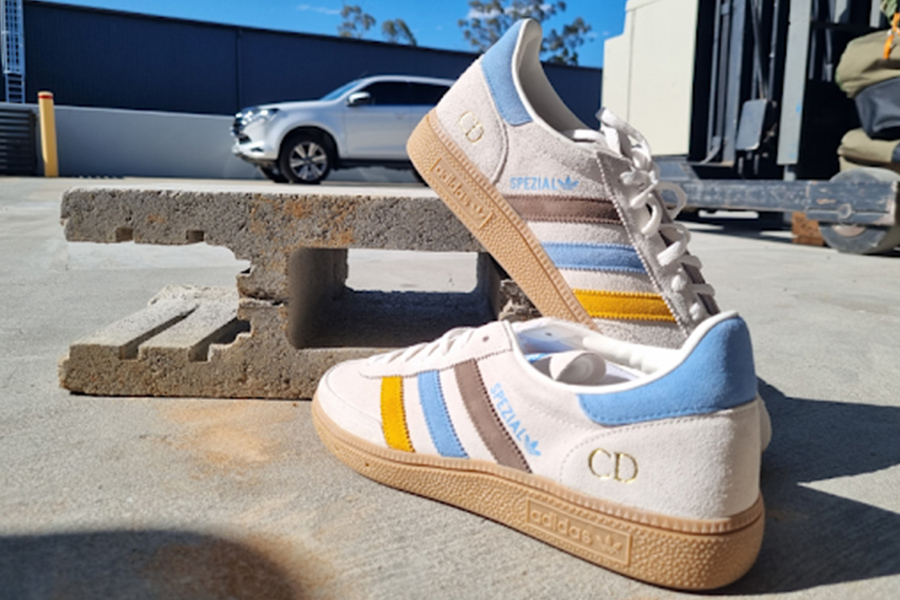 White Embossed Shoes