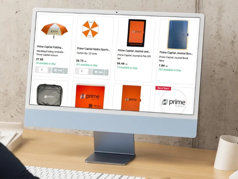 Prime Capital corporate store allows merchandise to be managed throughout the year