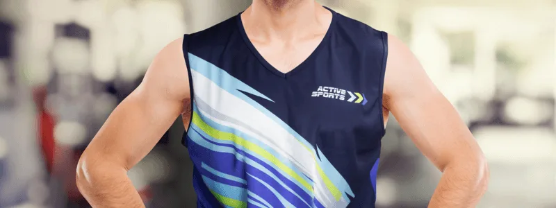 A custom-branded singlet with personalised printing, ideal for sports teams, fitness promotions, or company merchandise.