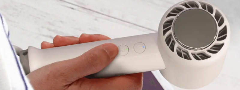 A compact and rechargeable portable USB fan, great for personal cooling.