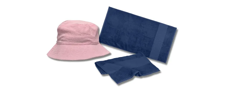 Promotional sports pack with branded towel and cap