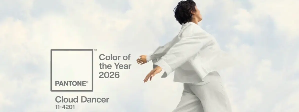 Pantone Colour of the Year 2026 Cloud Dancer (11-4201) hero