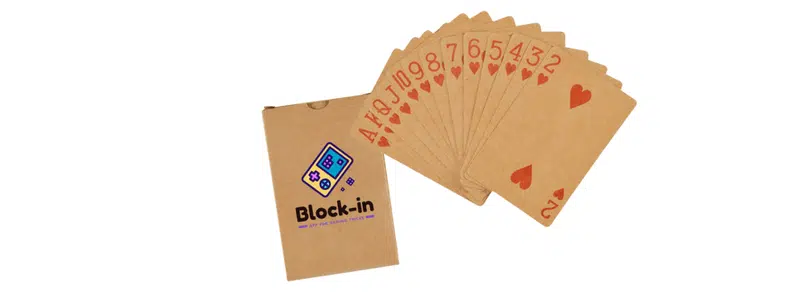 Custom branded playing cards with retro-inspired design