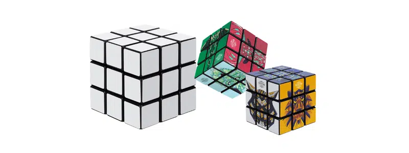 Branded Rubik’s cubes with colourful puzzle design