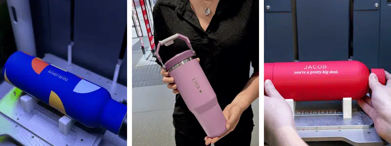 Branded laser engraved water bottles