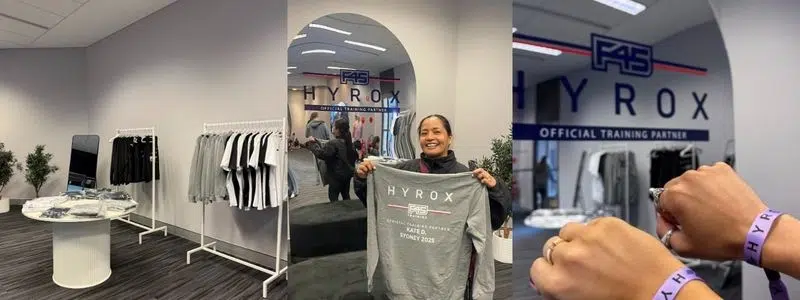 HYROX participant with personalised event apparel during on-site activation