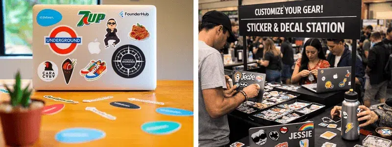 sticker decal live personalisation station