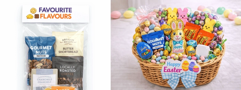 snack gift pack with gourmet treats and sweets
