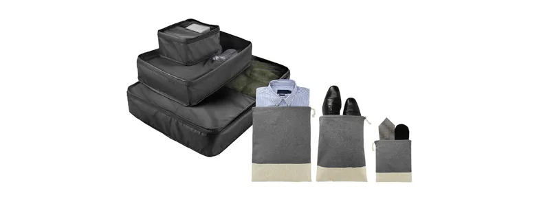 packing cubes and travel organisers for luggage