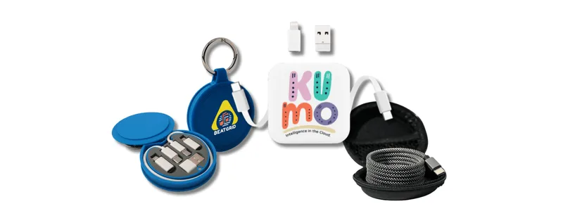compact travel cable kit with charging accessories