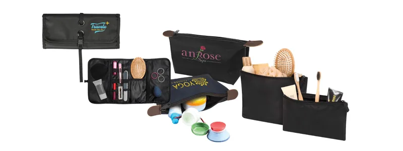 travel toiletry bags with organised essentials